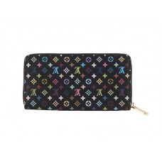 Louis Vuitton Monogram Multicolore Czarny Portfel Zippy Granatowy