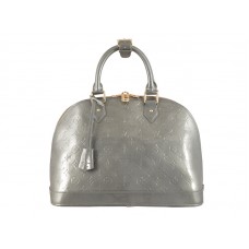 Monogram Louis Vuitton Vernis Alma Mm Srebrny
