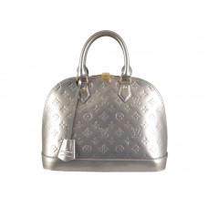 Monogram Louis Vuitton Vernis Alma Srebrny