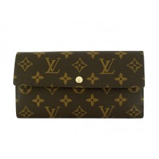 Portfel Louis Vuitton Monogram Sarah w kolorze fioletowym z kwiatowym wzorem