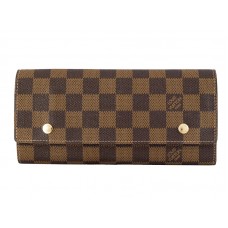 Regulowany portfel Louis Vuitton Damier Ebene