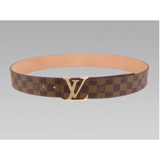 Pasek Louis Vuitton Initial Damier ze złotą klamrą