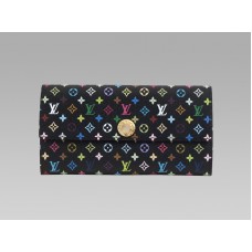 Louis Vuitton Monogram Multicolore Czarny Portfel Sarah Granatowy