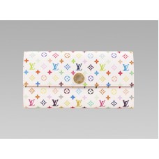 Louis Vuitton Monogram Multicolore Biały Portfel Sarah Citron