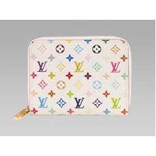 Portmonetka Louis Vuitton Monogram Multicolore White Zippy Coin Purse Litchi