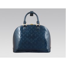 Louis Vuitton Monogram Vernis Alma Mm Midnight Blue