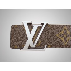 Pasek Louis Vuitton z monogramem inicjałowym i srebrną klamrą
