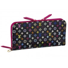 Louis Vuitton Monogram Multicolore Czarny Niezwykły Portfel Granatowy