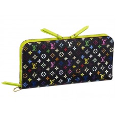 Louis Vuitton Monogram Multicolore Czarny Niezwykły Portfel Pistachio