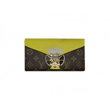 Portfel Louis Vuitton Monogram Tribal Mask Sarah w kolorze żółtym