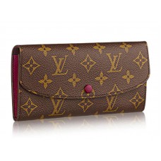 Louis Vuitton Monogram Emilie Portfel Fuchsia