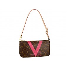 Granatowy monogram Louis Vuitton V Pochette Accessoires