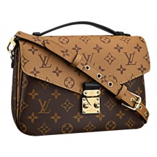 Płótno z monogramem Louis Vuitton Pochette Metis Monogram odwrócone na płótnie