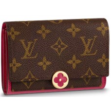 Portfel Louis Vuitton Flore Compact Monogram Canvas Fuchsia m64588