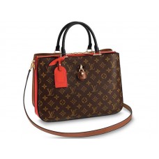 Płótno z monogramem Louis Vuitton Millefeuille czarno-czerwone m44254