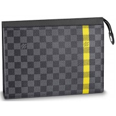 Louis Vuitton Damier Graphite Stripe Travel Pouch Mm Yellow n60107