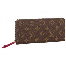 Portfel Louis Vuitton Monogram Canvas Clemence w kolorze fuksji m60742