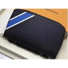 Portfel Louis Vuitton Taiga Leather Stripe Zippy XL w kolorze czarnym m64019-A