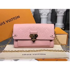 Portfel z łańcuszkiem Louis Vuitton Monogram Empreinte Vavin Różowy m63399