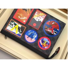 Grafitowe płócienne etui podróżne Louis Vuitton Damier n60134