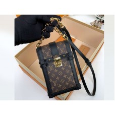 Louis Vuitton Monogram Canvas Trunk Cellphone Chain Black m44184