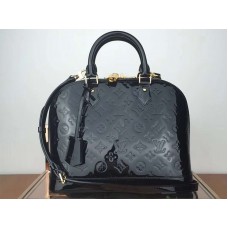 Monogram Louis Vuitton Vernis Alma PM Czarny m91611