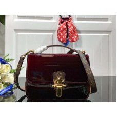 Louis Vuitton Miroir Vernis Patent Leather Cherrywood Bb Burgundy m51952