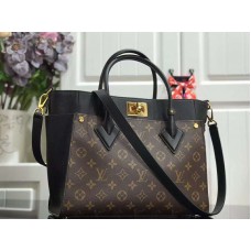 Louis Vuitton Monogram Canvas On My Side Skóra cielęca Czarny m53823